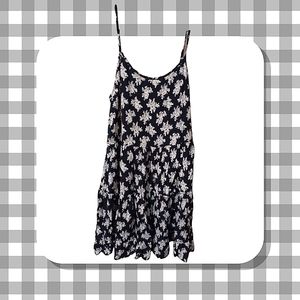 Black and white floral spaghetti straps dress. Size Large